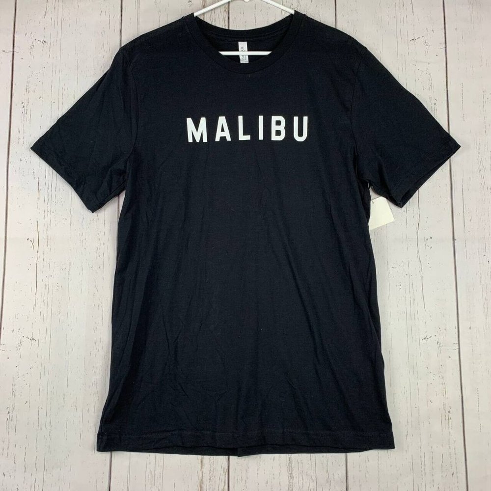 Malibu‎ California Surf Bella + Canvas Large Black Tshirt New Men